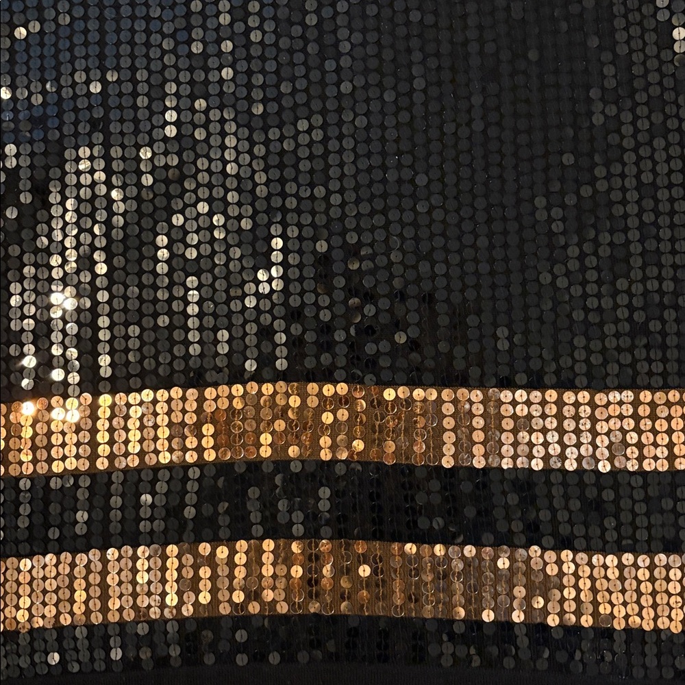 Black & copper sequined dress. - Picture 3 of 8